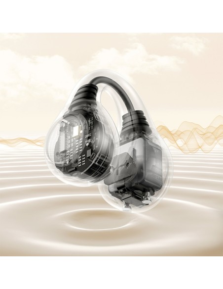 
„Bass 15 Clip OWS“ belaidės ausinės su USB-C laidu – baltos
