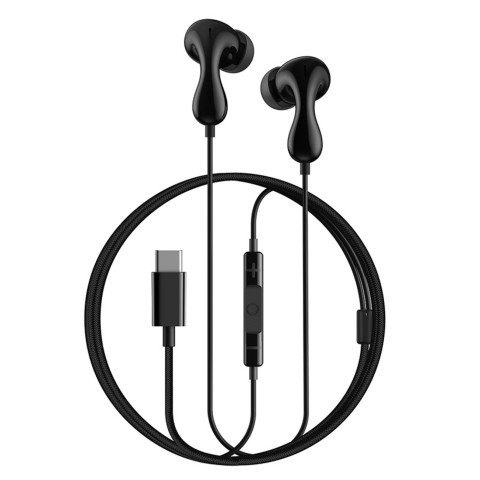 
„Encok CZ20“ USB-C laidinės į ausis įdedamos ausinės – juodos
