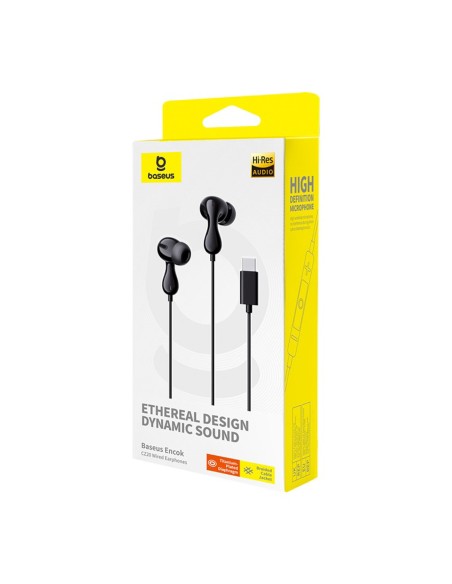 
„Encok CZ20“ USB-C laidinės į ausis įdedamos ausinės – juodos
