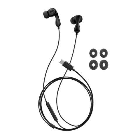 
„Encok CZ20“ USB-C laidinės į ausis įdedamos ausinės – juodos
