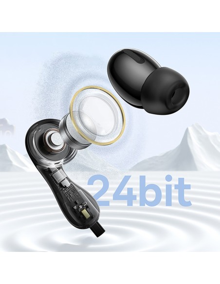 
„Encok CZ20“ USB-C laidinės į ausis įdedamos ausinės – juodos
