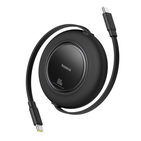 
Ištraukiamas USB-C laidas 100W 2m - juodas

