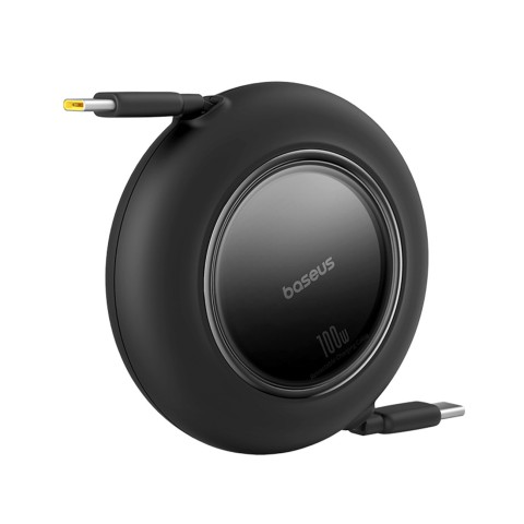 
Ištraukiamas USB-C laidas 100W 2m - juodas
