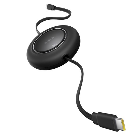 
Ištraukiamas USB-C laidas 100W 2m - juodas
