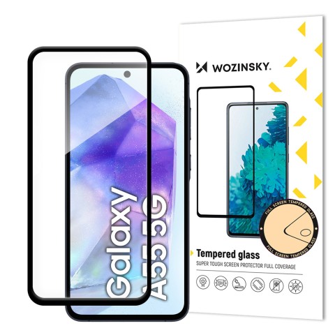 
Grūdinto stiklo „Full Glue“ dėklas „Samsung Galaxy A55“ su juodu rėmeliu
