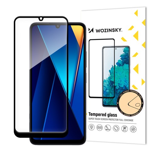
Grūdintas stiklas Xiaomi POCO C65/ Redmi 13C su juodu rėmeliu, pilnai klijuojamas

