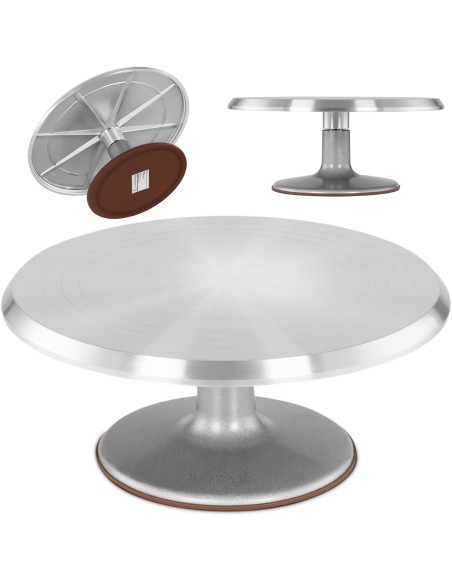 Tortų stovas tortams tortams tortų stovas besisukantis aliuminio sk. 31 cm Tortų stovas tortams tortams tortų stovas besisukantis aliuminio sk. 31 cm