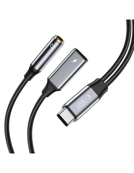 
USB-C – USB-C / 3,5 mm mini lizdo laidas – juodas
