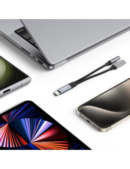 
USB-C – USB-C / 3,5 mm mini lizdo laidas – juodas
