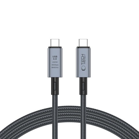 
USB-C PD 240W 8K 40Gbps 2m kabelis – pilkas
