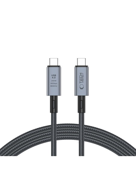 
USB-C PD 240W 8K 40Gbps 2m kabelis – pilkas
