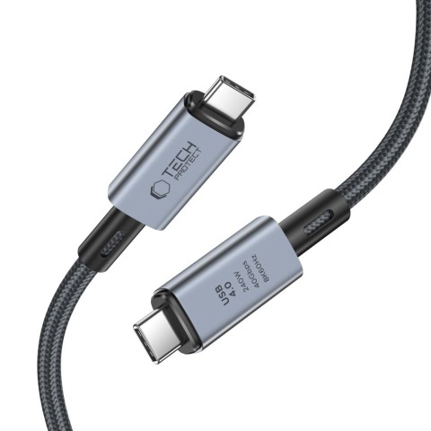 
USB-C PD 240W 8K 40Gbps 2m kabelis – pilkas
