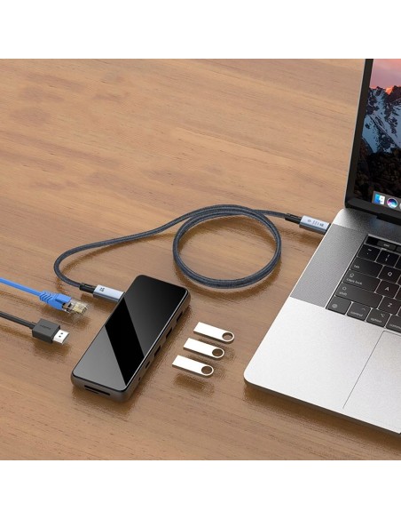 
USB-C PD 240W 8K 40Gbps 2m kabelis – pilkas
