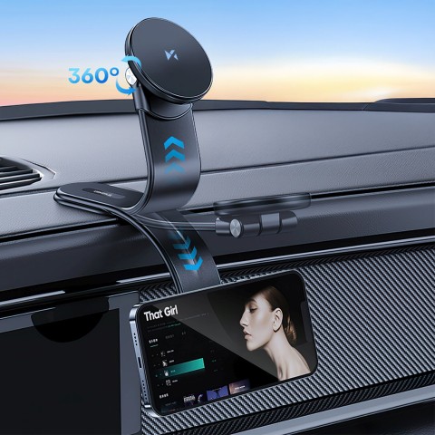 
Magnetinis automobilio laikiklis su indukciniu telefono įkrovikliu kabinai 15W „MagSafe“
