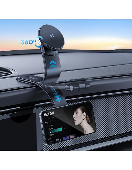 
Magnetinis automobilio laikiklis su indukciniu telefono įkrovikliu kabinai 15W „MagSafe“
