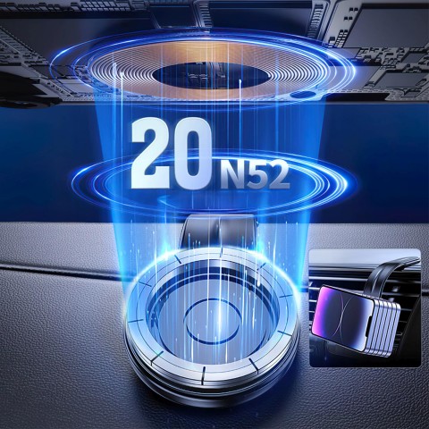 
Magnetinis automobilio laikiklis su indukciniu telefono įkrovikliu kabinai 15W „MagSafe“
