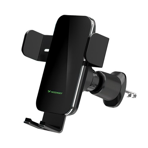 
Automobilinis laikiklis su indukciniu telefono įkrovikliu, skirtas grotelėms, 15 W - juodas
