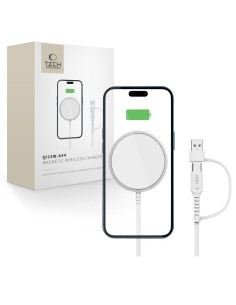
QI15W-A44 MagSafe magnetinis belaidis išmaniojo telefono įkroviklis – baltas
