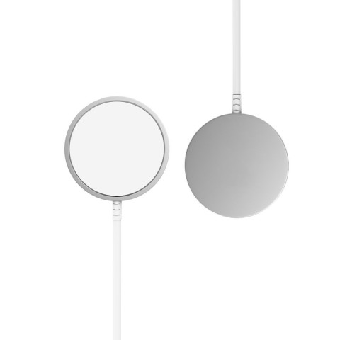 
QI15W-A44 MagSafe magnetinis belaidis išmaniojo telefono įkroviklis – baltas
