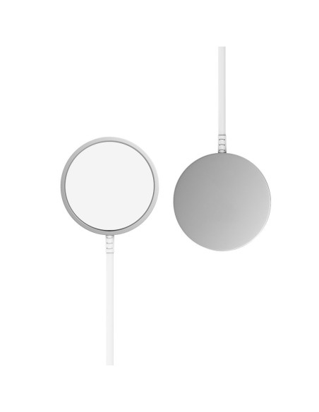 
QI15W-A44 MagSafe magnetinis belaidis išmaniojo telefono įkroviklis – baltas
