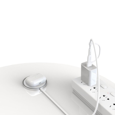 
QI15W-A44 MagSafe magnetinis belaidis išmaniojo telefono įkroviklis – baltas
