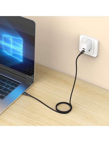 
„UltraBoost DNA USB-C PD 60W 3A“ 25 cm laidas – pilkas
