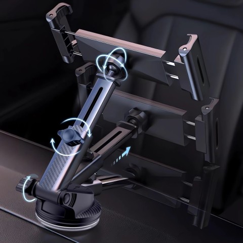 
V4 automobilio laikiklis planšetiniams kompiuteriams 141–280 mm, skirtas vairuotojo kabinai – juodas
