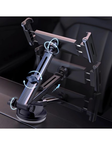 
V4 automobilio laikiklis planšetiniams kompiuteriams 141–280 mm, skirtas vairuotojo kabinai – juodas

