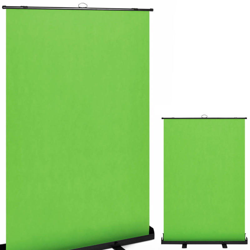 Fotografinis fonas GREEN SCREEN nešiojamos išskleidžiamos grindys 144x199 cm