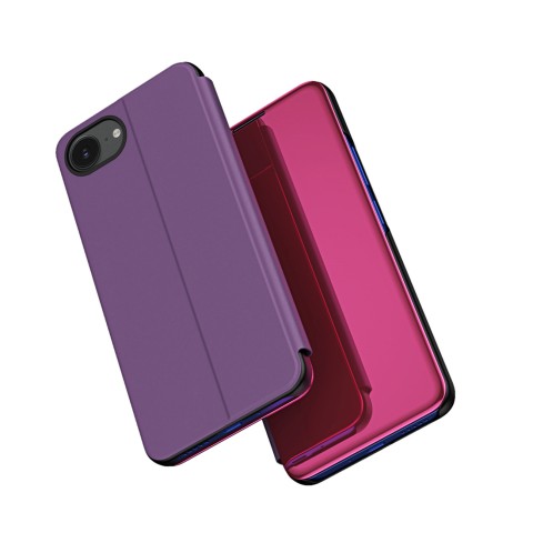 
„iPhone 16e“ skaidraus vaizdo dėklas su atverčiamu dangteliu – rožinis
