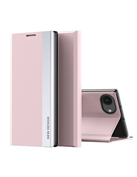 
„iPhone 16e Sleep Case Pro“ su atverčiamu stovu – rožinis
