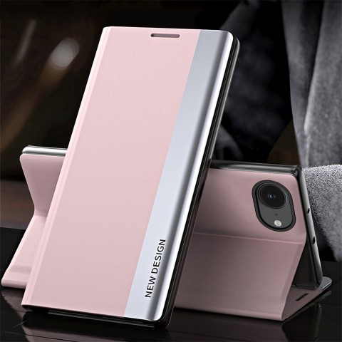
„iPhone 16e Sleep Case Pro“ su atverčiamu stovu – rožinis
