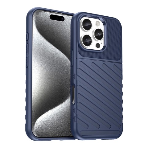 
Šarvuotas silikoninis dėklas, skirtas „iPhone 16e Thunder Case“ – mėlynas
