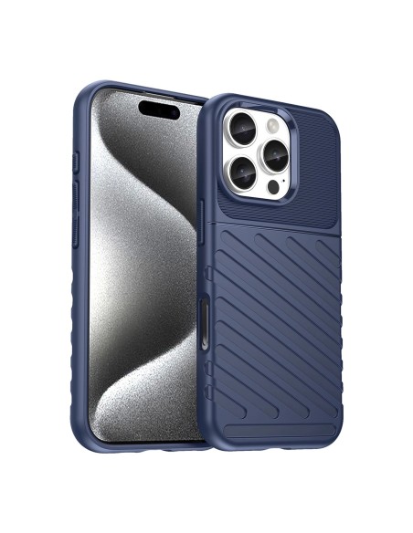 
Šarvuotas silikoninis dėklas, skirtas „iPhone 16e Thunder Case“ – mėlynas
