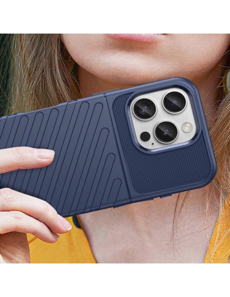 
Šarvuotas silikoninis dėklas, skirtas „iPhone 16e Thunder Case“ – mėlynas
