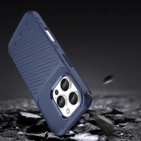 
Šarvuotas silikoninis dėklas, skirtas „iPhone 16e Thunder Case“ – mėlynas

