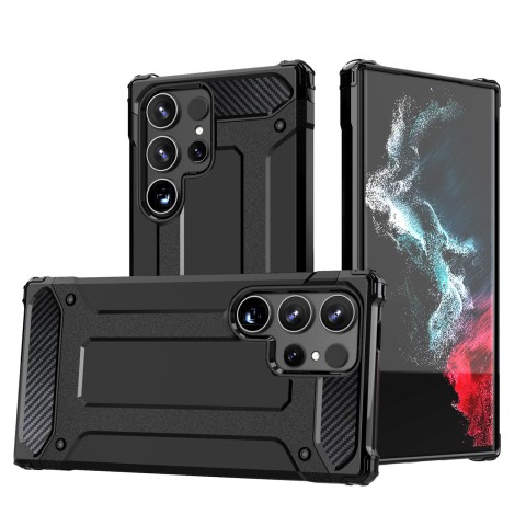 
„Samsung Galaxy S25 Edge Hybrid Armor“ dėklas – juodas
