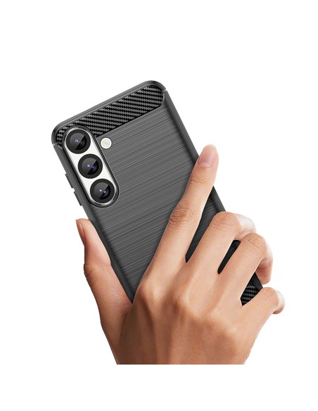 
Silikoninis dėklas, skirtas „Samsung Galaxy S25 Edge Carbon“ dėklui - juodas
