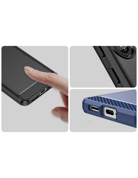 
Silikoninis dėklas, skirtas „Samsung Galaxy S25 Edge Carbon“ dėklui - juodas
