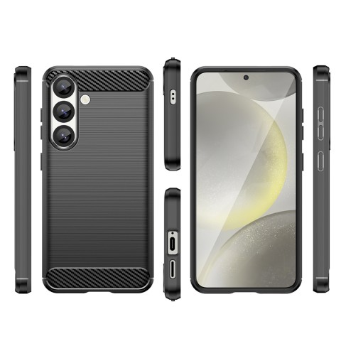 
Silikoninis dėklas, skirtas „Samsung Galaxy S25 Edge Carbon“ dėklui - juodas
