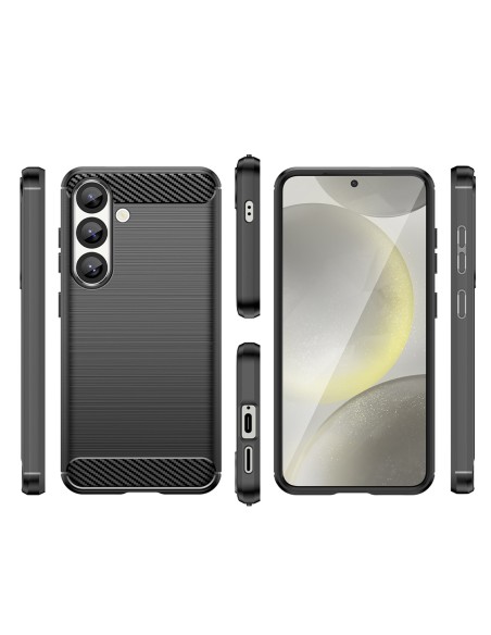 
Silikoninis dėklas, skirtas „Samsung Galaxy S25 Edge Carbon“ dėklui - juodas
