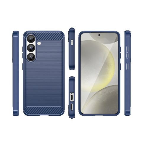 
Silikoninis dėklas, skirtas „Samsung Galaxy S25 Edge Carbon“ dėklui – mėlynas
