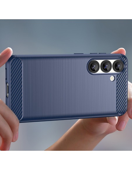 
Silikoninis dėklas, skirtas „Samsung Galaxy S25 Edge Carbon“ dėklui – mėlynas

