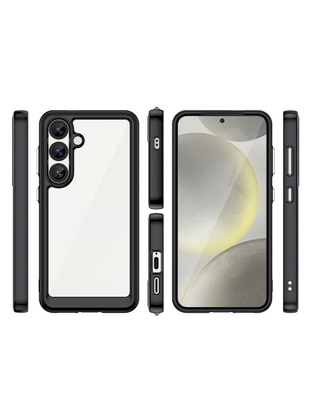 
„Samsung Galaxy S25 Edge“ kosmoso dėklas su lanksčiu rėmeliu – juodas
