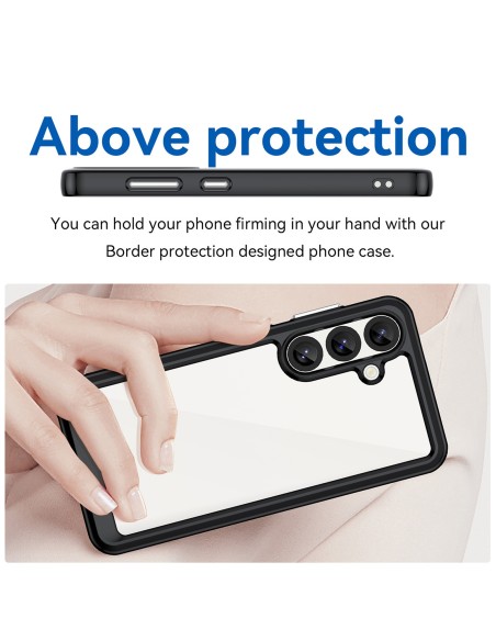 
„Samsung Galaxy S25 Edge“ kosmoso dėklas su lanksčiu rėmeliu – juodas
