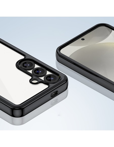 
„Samsung Galaxy S25 Edge“ kosmoso dėklas su lanksčiu rėmeliu – juodas
