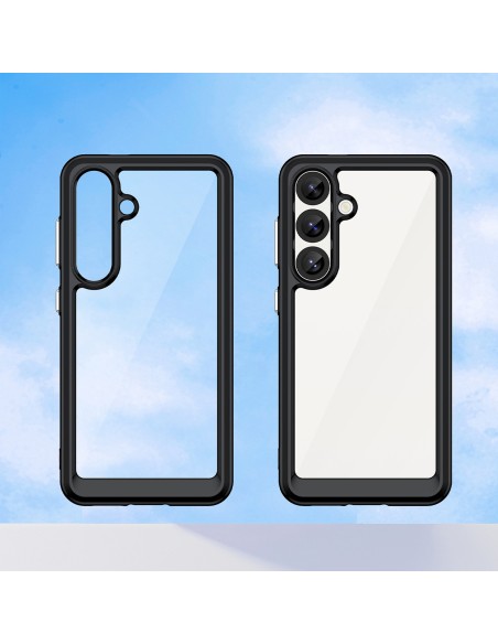 
„Samsung Galaxy S25 Edge“ kosmoso dėklas su lanksčiu rėmeliu – juodas

