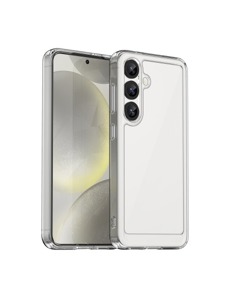 
„Samsung Galaxy S25 Edge“ kosmoso dėklas su lanksčiu rėmeliu – skaidrus
