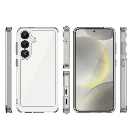 
„Samsung Galaxy S25 Edge“ kosmoso dėklas su lanksčiu rėmeliu – skaidrus
