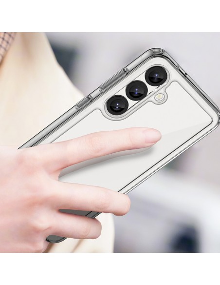 
„Samsung Galaxy S25 Edge“ kosmoso dėklas su lanksčiu rėmeliu – skaidrus
